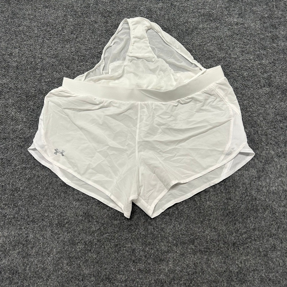 Under Armour Shorts Womens XL White HeatGear Loose Fit Athletic Running Liner